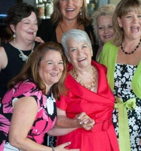 photo of mother and grandmother, celebration with friends