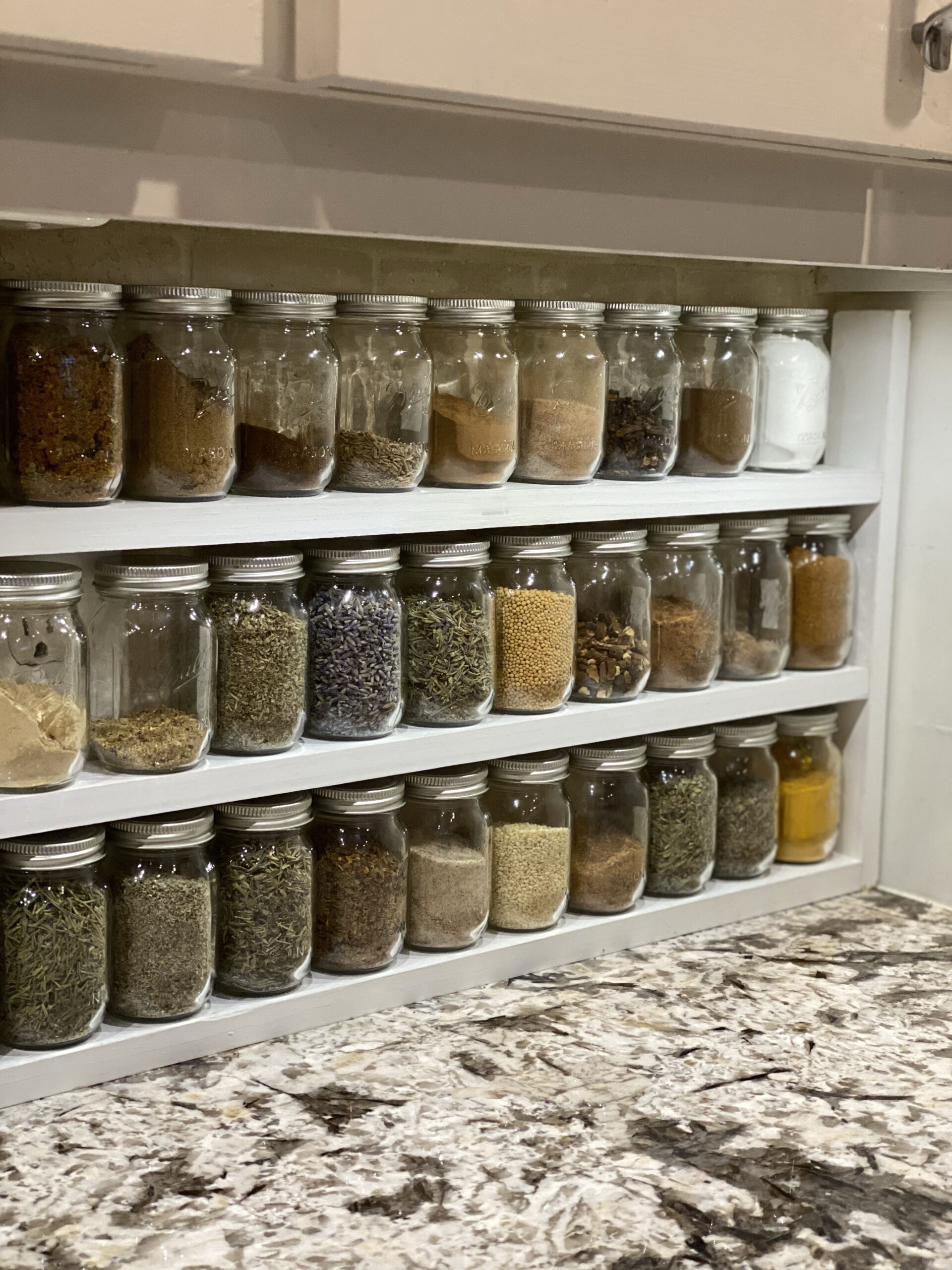 A Cute Mason Jar Spice Rack